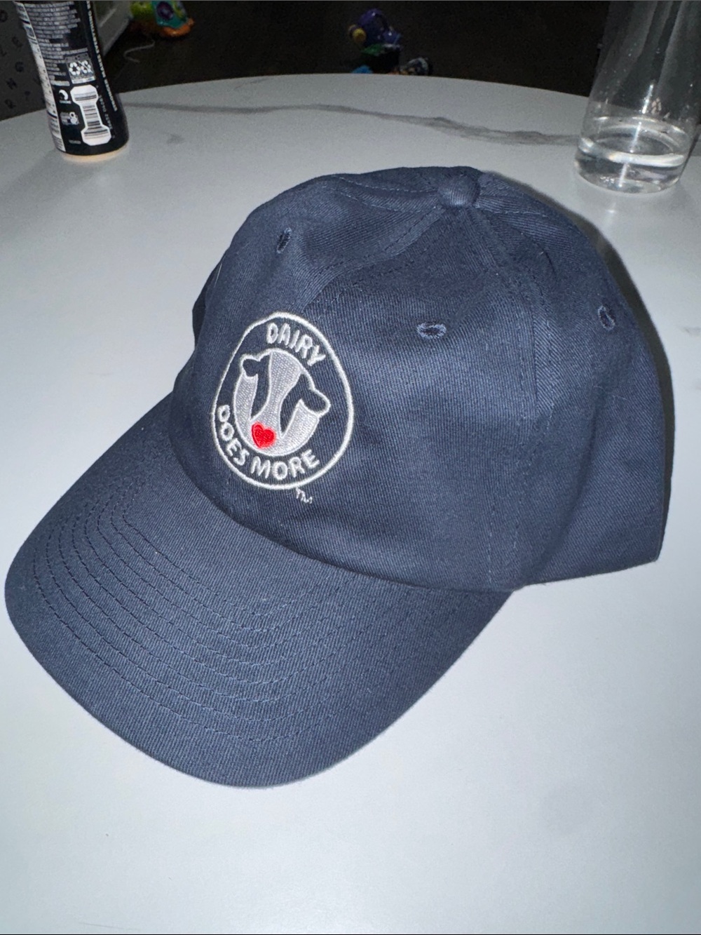 Dairy Does More Navy Embroidered Baseball Cap